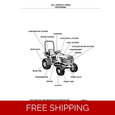 KUBOTA B7510HSD PARTS MANUAL KUBOTA B7510HSD PARTS MANUAL